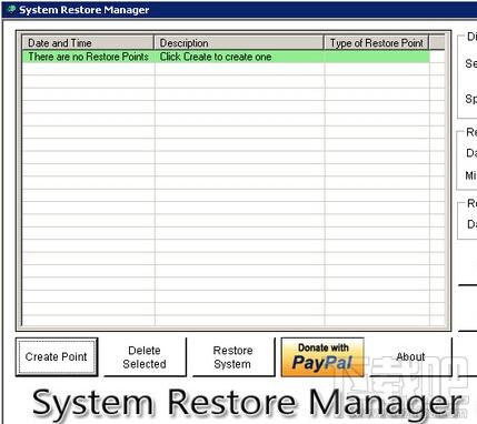 System Restore Manager(管理操作系统的还原点) 英文绿色免费版,System Restore Manager(管理操作系统的还原点) 英文